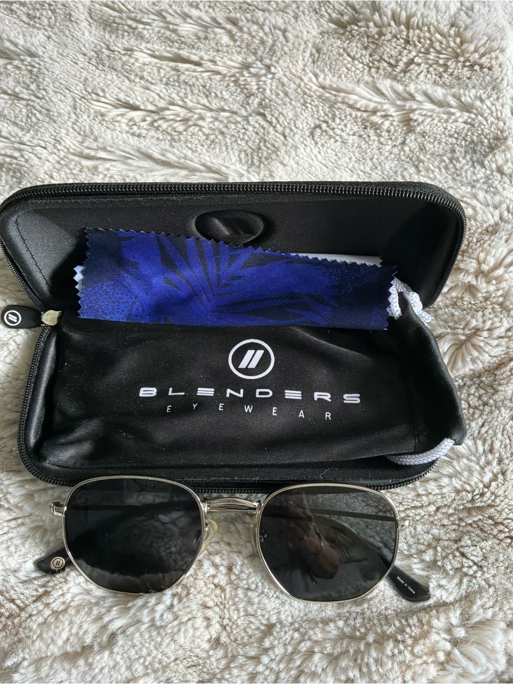 Blenders Eyewear Women's Silver Frame Black Lens Sunglasses